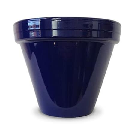 Ceramo Ceramo 173733 6.5 x 5.5 in. Powder Coated Ceramic Standard Planter; Cobalt - Pack of 10 173733